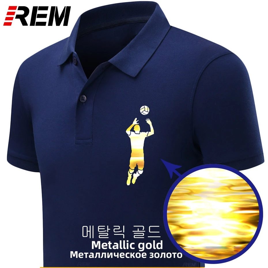 

mens polos shirt Fashion Volleyballs Design Men's Brand Printed Casual Cotton Raglan Sleeve O-neck shirt Unisex polo Shirt