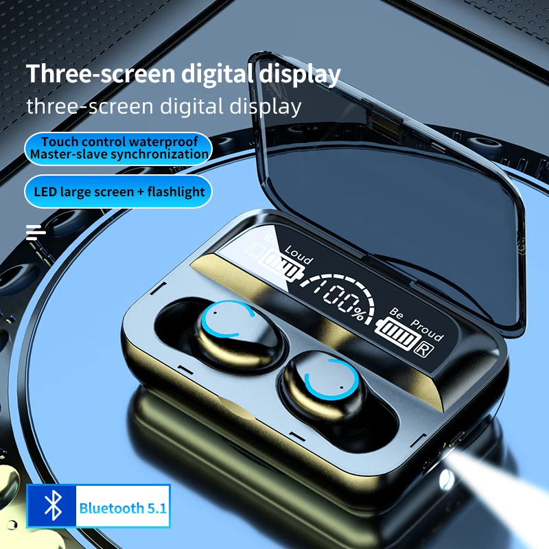 

Mini F9-47 Wireless Headphones Bluetooth 5.1 Call Earphones TWS HIFI Earbuds Sports Running Headset Support IOS/Android Phones