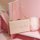 2020 индивидуальный акриловый клатч с монограммой, кошелек, клатч для подружки невесты, женская сумка для подружки невесты, индивидуальный клатч Mrs, коробка для невесты