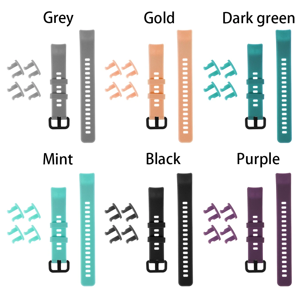 

1PC Soft Silicone Watch Band Classic Colorful Replacement Wristbands Sports Strap Bracelet For Honor Band 5 4 Accessories
