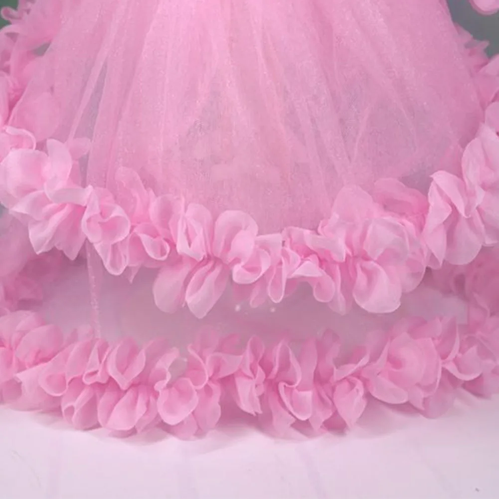 

40cm Home Vinyl Gift Party Dress Pendant Wedding Doll Ornaments 360 Degree Rotate Portable With Keyring Girl For Kids Toy Bride