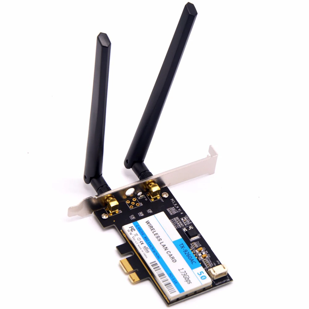 KuWFi PCI-e WiFi адаптер + Двухдиапазонная Bluetooth 5 0 WLAN сетевая карта для Intel 9260ac 802.11ac 1730Mbps