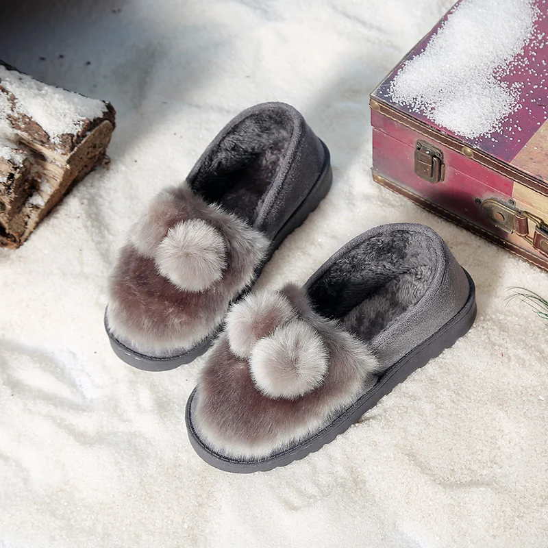 2020 New Winter Snow Boots Women Ankle Boots Ladies Suede Leather Warm Plush Women's Boots FemaleFlat Shoes