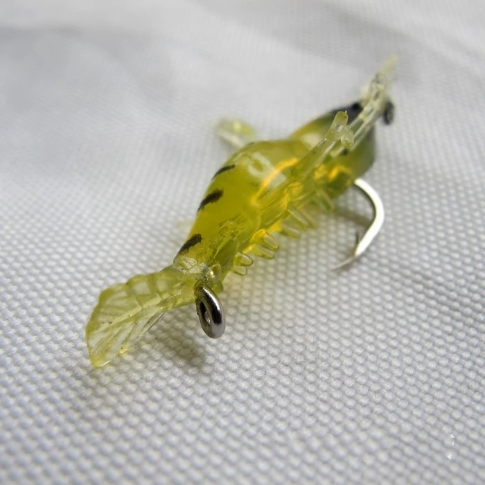 Mavllos 3pcs/lot 4cm 1.2g Artificial Soft Shrimp Fishing Lure Silicone Bait Hooks Sea Soft Plastic Fishing Wobbles