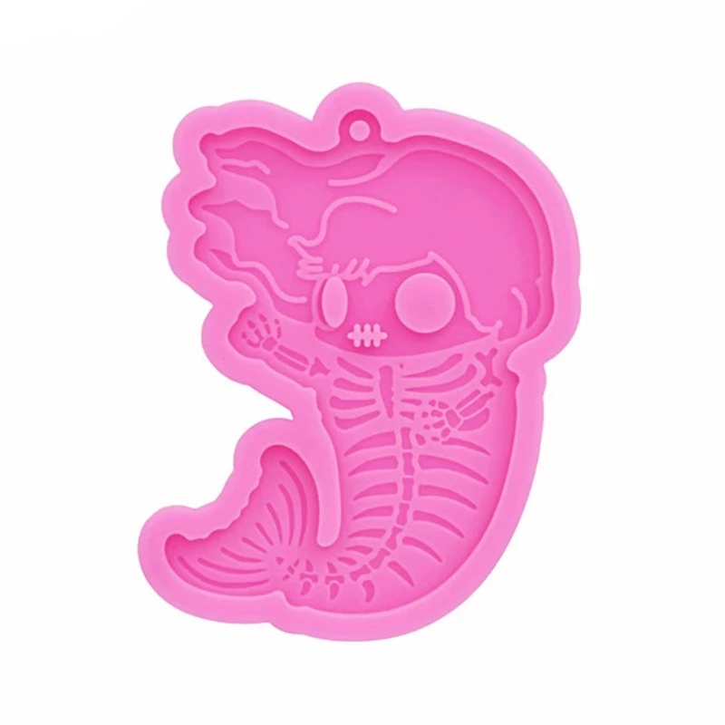

Human Fish Keychain Silicone Mold with Hole Keyring Pendant Handmade Mold for Valentine's Day Gift Jewelry Making