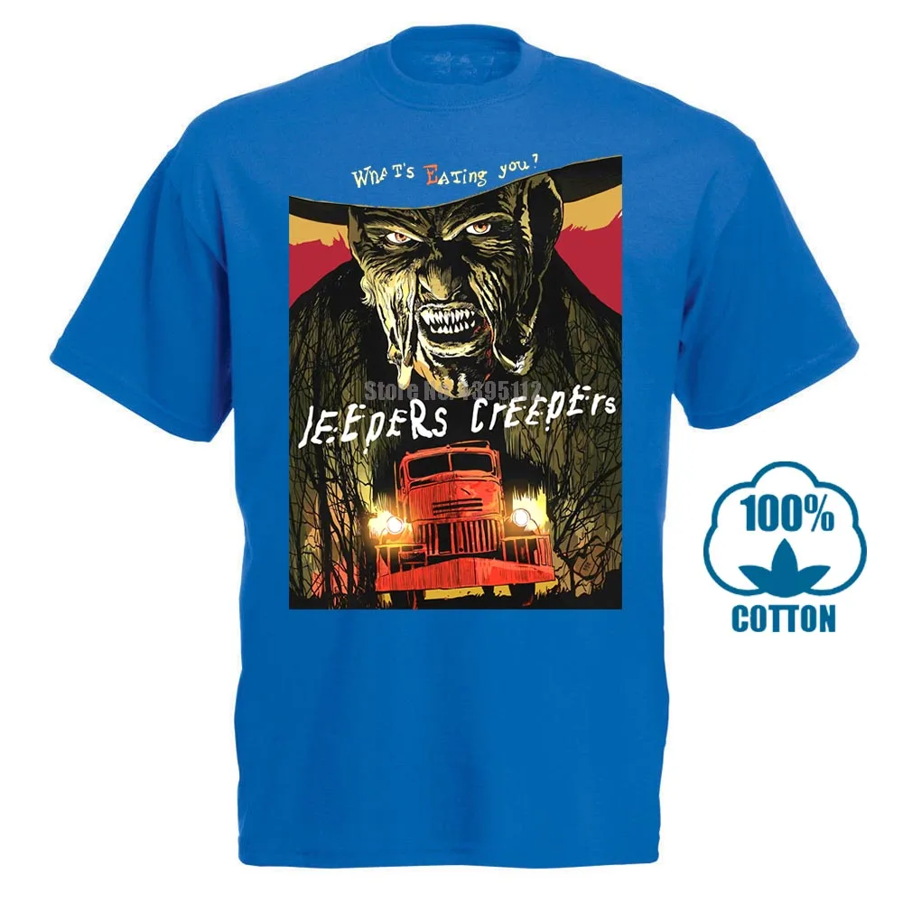 Синий Jeepers Криперс фильм футболка ужас культ - Цвет: Синий