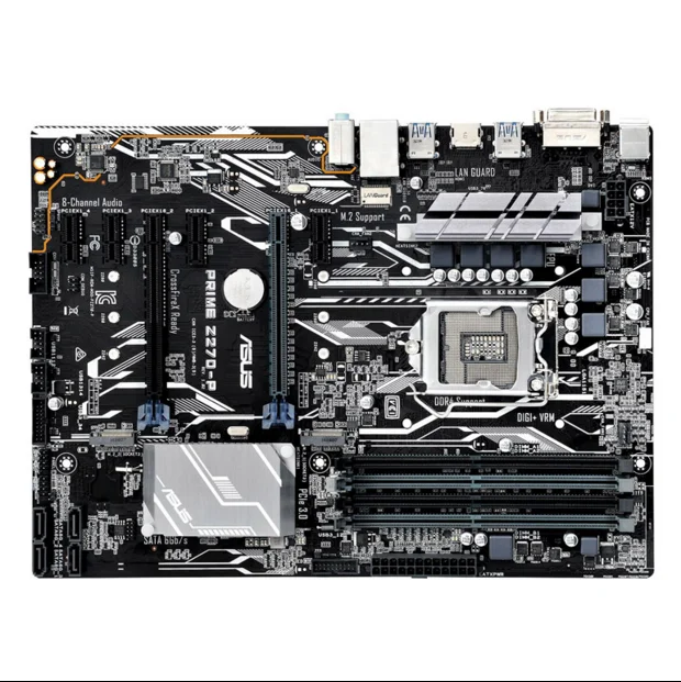 Материнская плата ASUS PRIME Z270-P рабочего Материнская плата Z270 1151 DDR4 64 Гб m.2 поддержка I7 7100 7500 7600K 7700K б/у 90