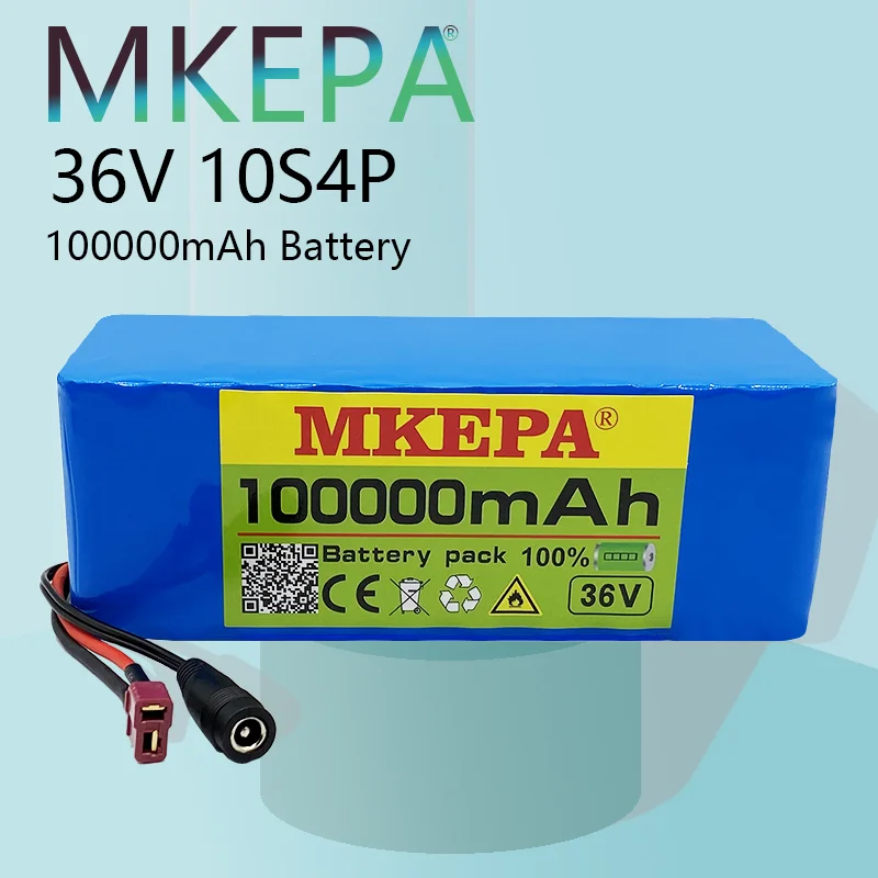 

100% Original 36V battery 10S4P 100Ah battery pack 1000W high power battery 42V 100000mAh Ebike electric bike BMS