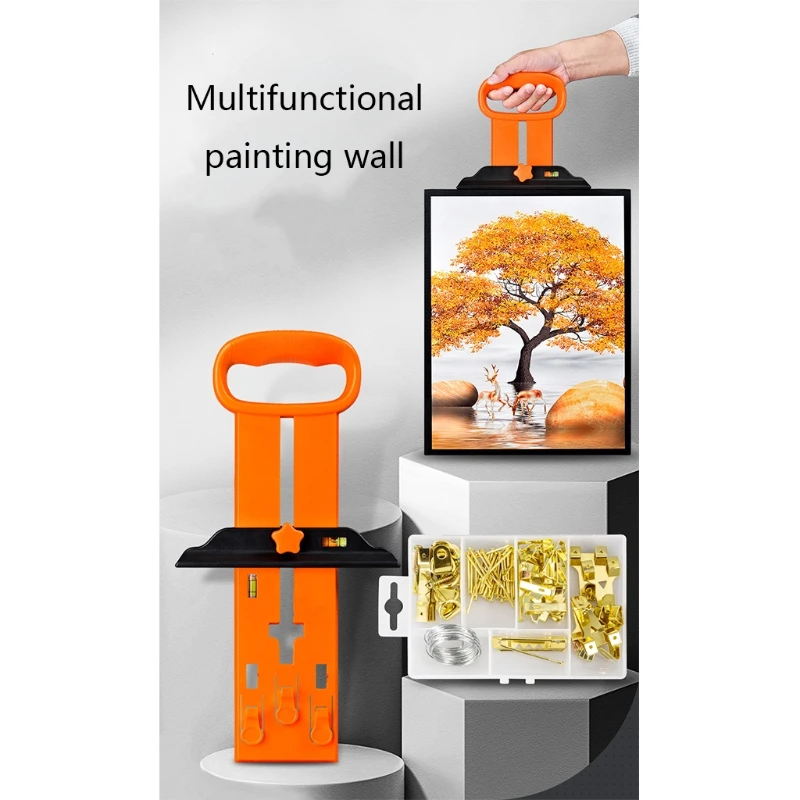 

1 Set Picture Hanging Kit Leveling Tool with Level for Photo Frames, Clocks, Artwork, Command Picture Hangers Wall