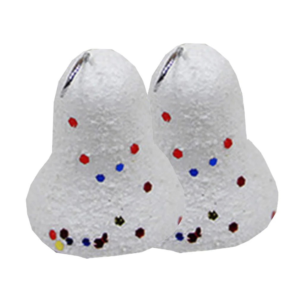 

6 шт., рождественские белые колокольчики из пенопласта, Рождественские елочные Подвески, украшения, рождественские вечерние украшения, прин...