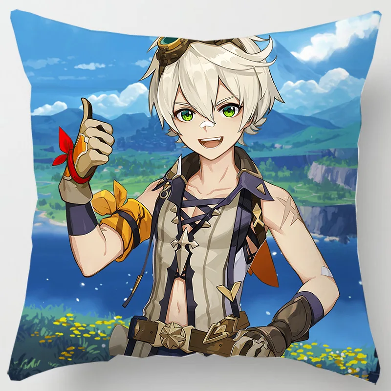 Новая подушка без вставки квадратная Genshin ударная игра фанаты аниме милая