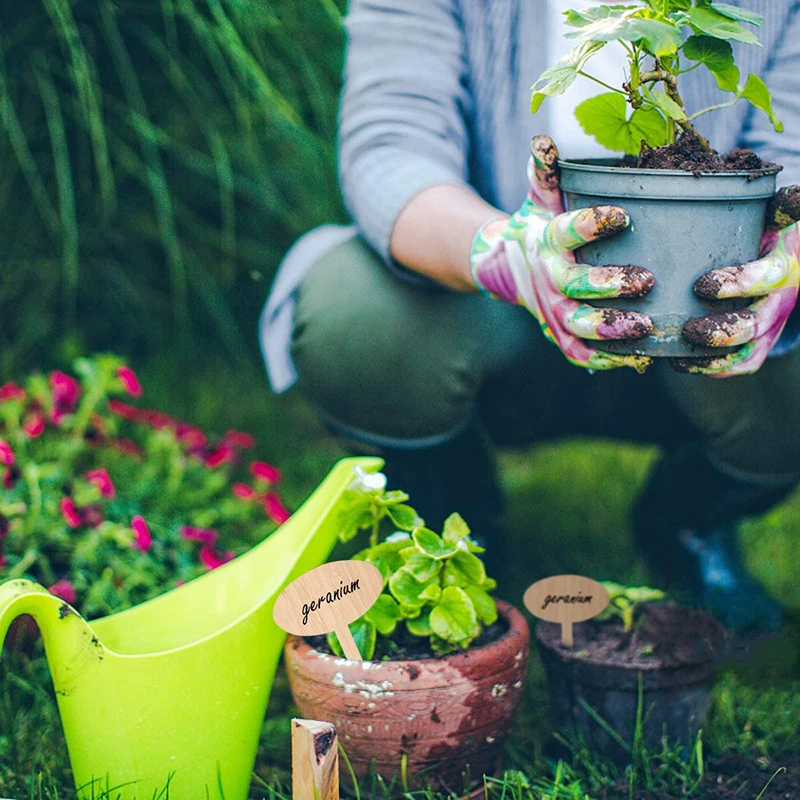 50 шт. бамбуковые водонепроницаемые этикетки для растений | Дом и сад