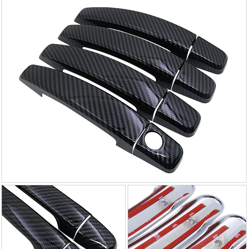 Черная крышка ручки двери из углеродного волокна для Opel Vauxhall Mokka X Buick Encore 2012 ~ 2020