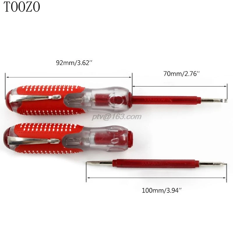 Отвертка с крестообразной отверткой 100 500 В электрическая тестовая ручка прочная