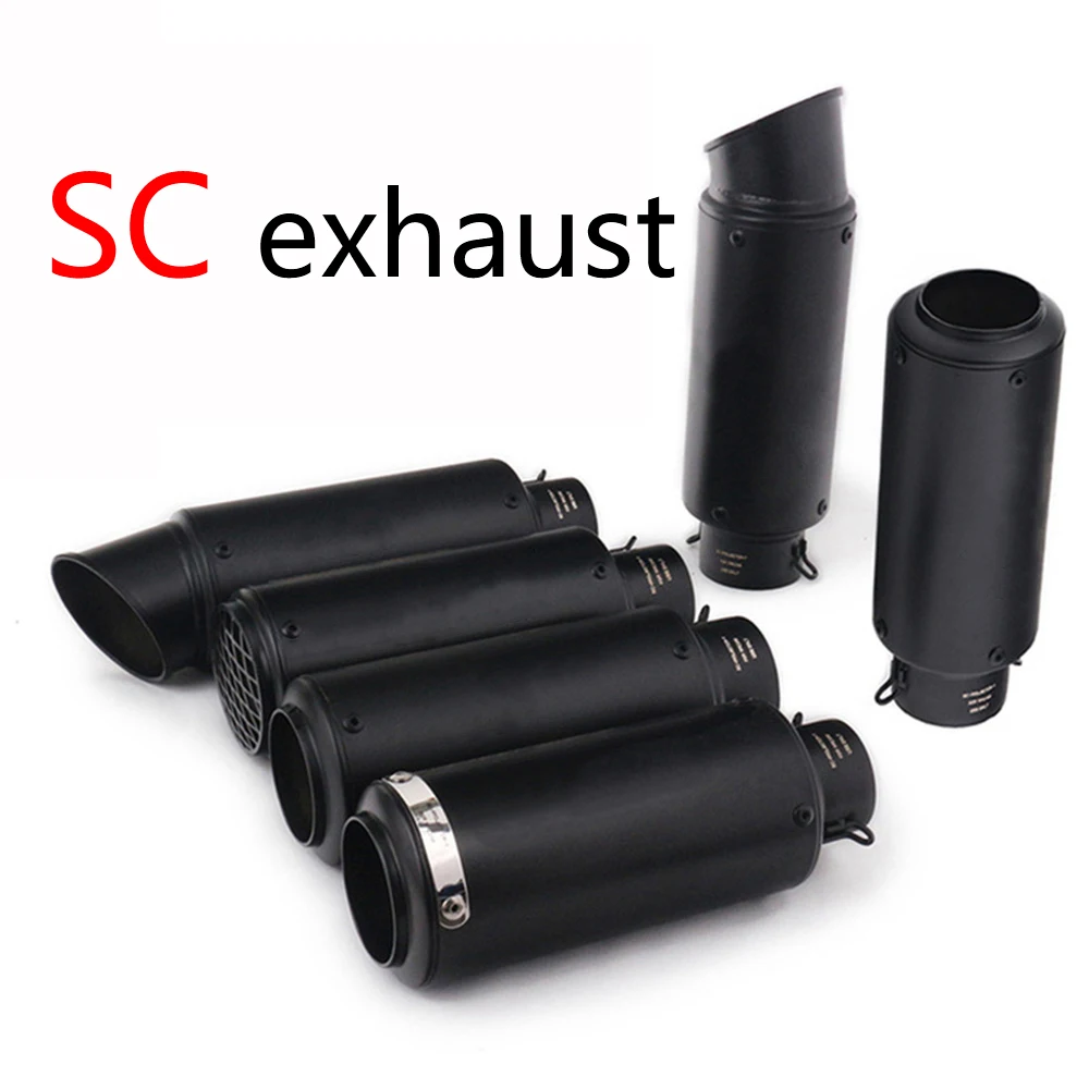 

UIniversal 51mm 61mm Exhaust Motorcycle Escape Moto Muffler For Cafe Racer MT09 GSR750 TRK502 GSR600 FZ6 r1200gs R1 R3 Dirt Bike