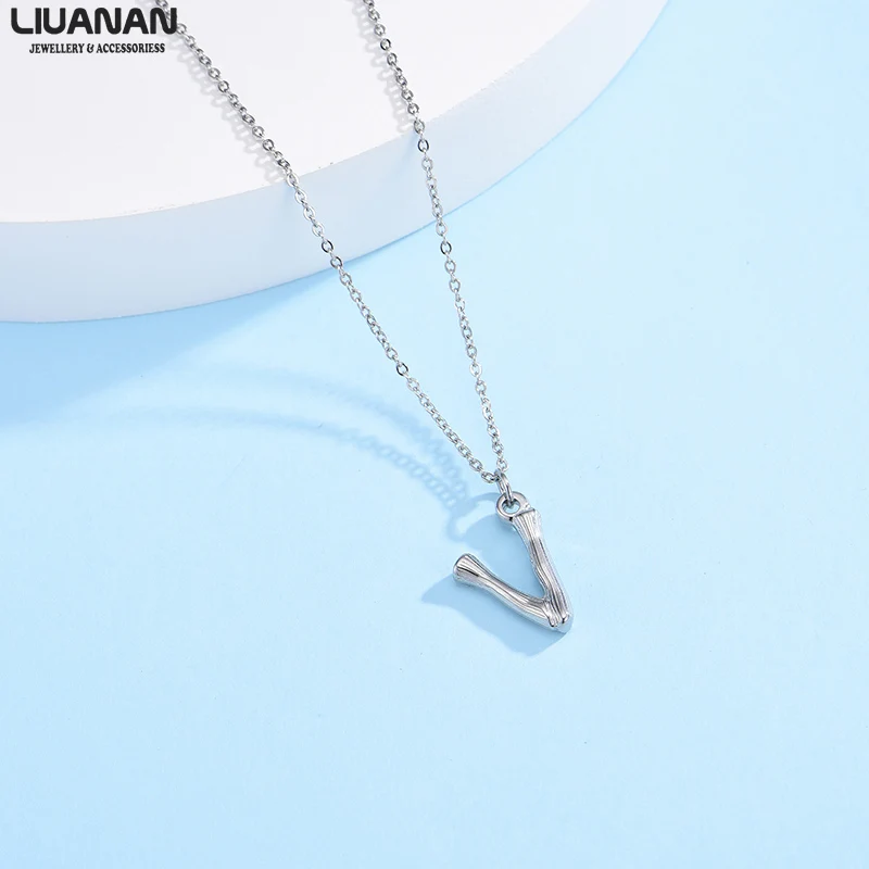 

Letter Necklace for Women Pendant Necklace Silver Color Chain Necklaces Stainless Steel Jewelry Gift