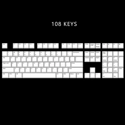 White 108 keys Брелок для пудинга двойной блеск OEM профиль ANSI 108 ключи с ISO для cherry mx механическая клавиатура подходит Anne Pro 2 - Цвет: White 108 keys