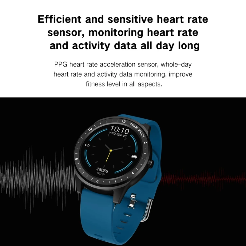

Smart Watch Full Press Fitness Tracker Sports Waterproof Blood Pressure Smart Clock Smartwatch