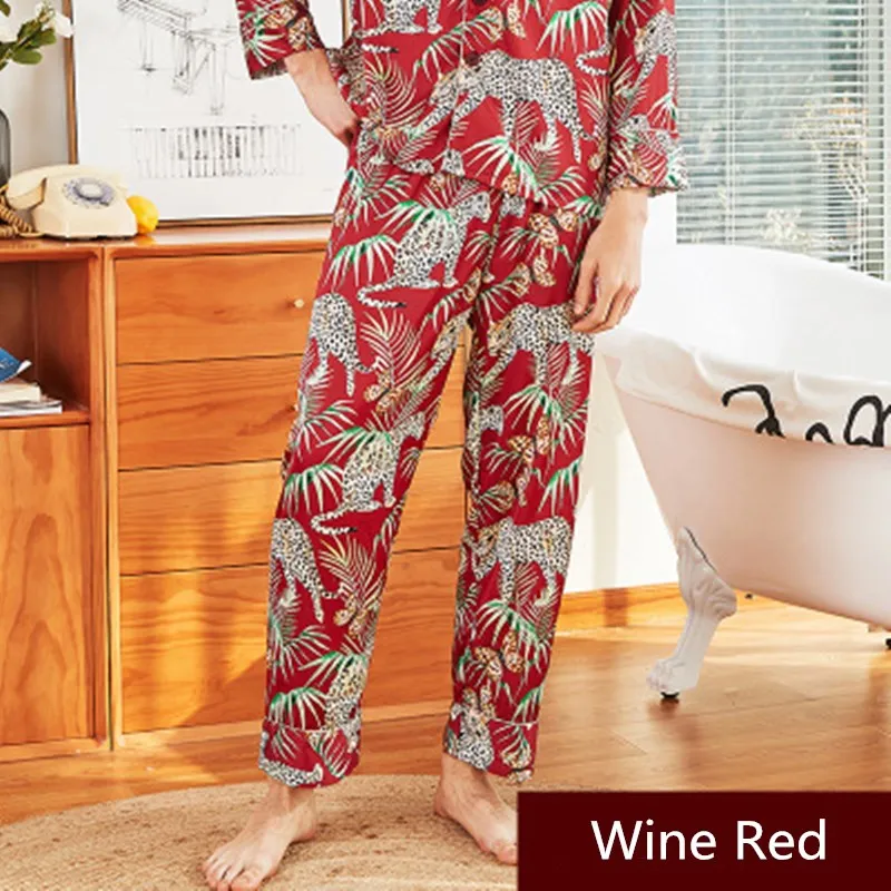 2020 мужские пижамы Мужская пижама осенняя длинная Пижама штаны одежда для сна