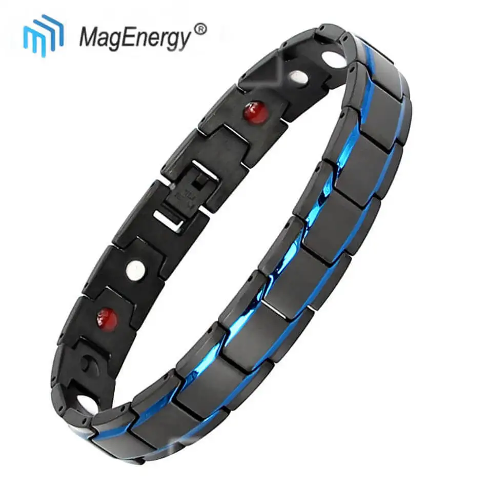 MagEnergy 2019 мужские браслеты из нержавеющей стали био магнитный браслет 4 в 1