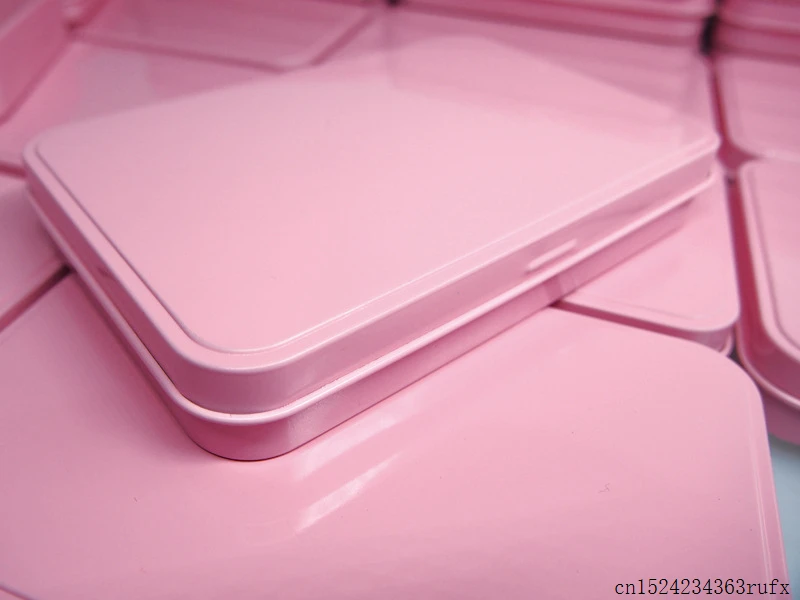 100 шт. розовые металлические коробки косметическая упаковочная коробка