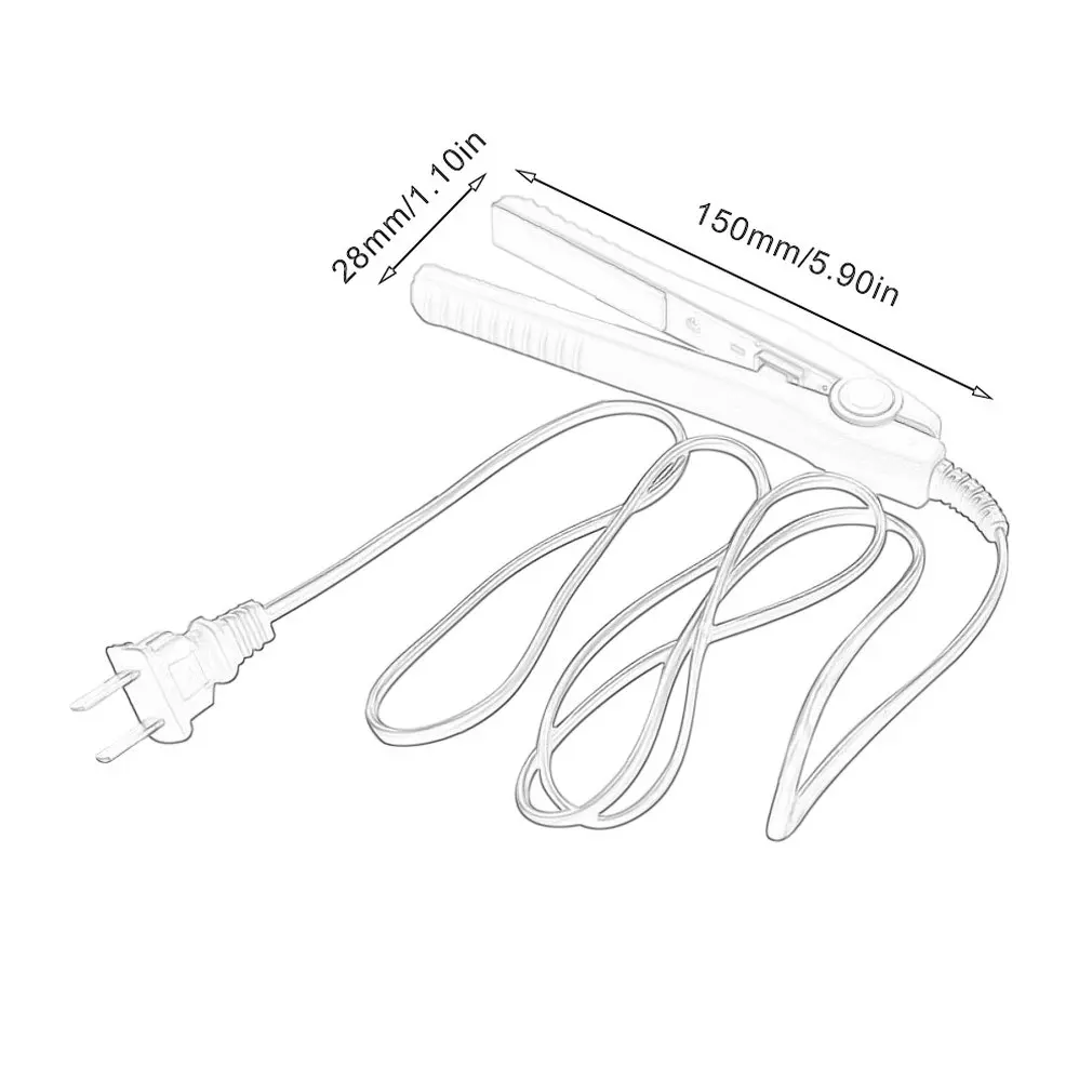 

Professional Mini Portable Ceramic Flat Iron Hair Straightener Splint Non Slip Design Hair Styling Tools For Travel Curling Iron