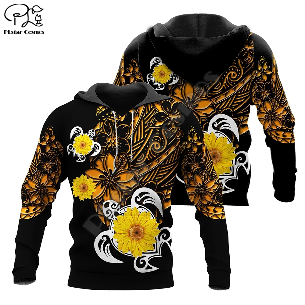 PLstar Cosmos 3dprint полинезийская морская черепаха тату и гибискус животные зимние