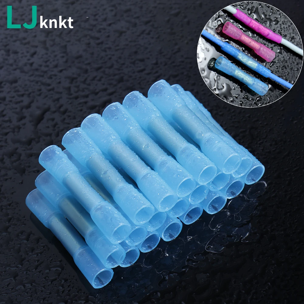 

10/20/30/50PCS Heat Shrink Butt Wire Connectors Waterproof Insulated Automobile Cable Terminals Electrical Crimp Seal Splice