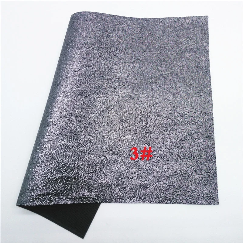 Glitterwishcome 21X29 см A4 размер винил для бантов кружево тиснение искусственная ткань, синтетическая искусственная кожа листы для бантов, GM608A - Цвет: 3