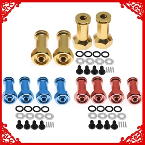 4 шт., удлинитель ступицы из сплава, 12 мм24 мм для радиоуправляемой модели автомобиля 1-14 Wltoys 144001, запчасти для багги, опция hop-ups