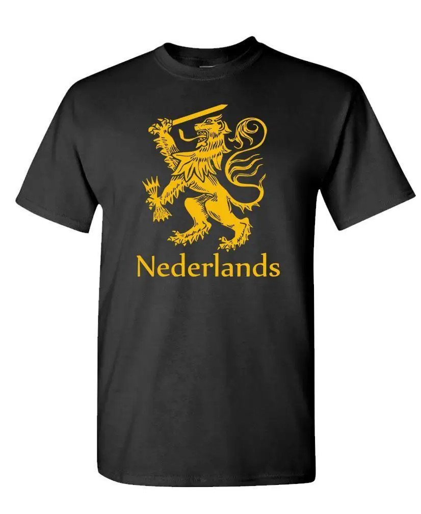 

Netherlands Lion Rampant - Unisex Cotton T-Shirt Tee Shirt 2019 New Men T Shirt Men Summer Style Casual