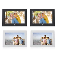 8 inch led digital photo frame electronic album 1280x800 picture frame with remote control music and video playing alarm clock