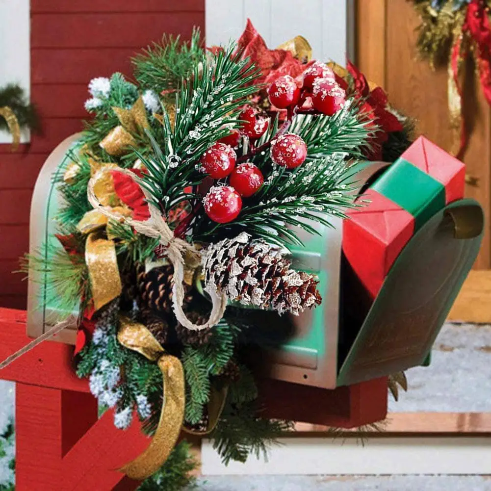 Рождественский букет ягод снежинка шпагат красный фруктовый новогодний шар 2022