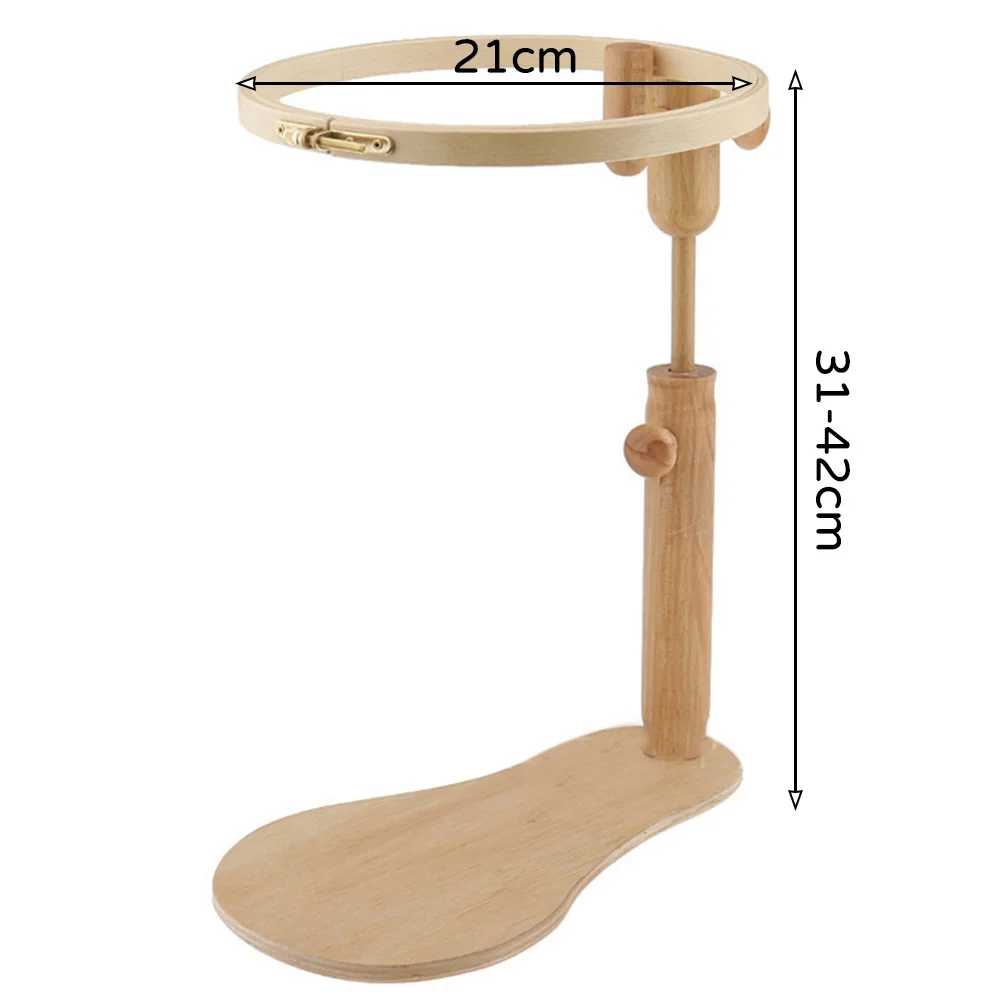 

Wood Embroidery Cross Stitch Rack Hoop Ring Frame Tapestry Hoops Cross Stitch Frame Stand Height Adjustable