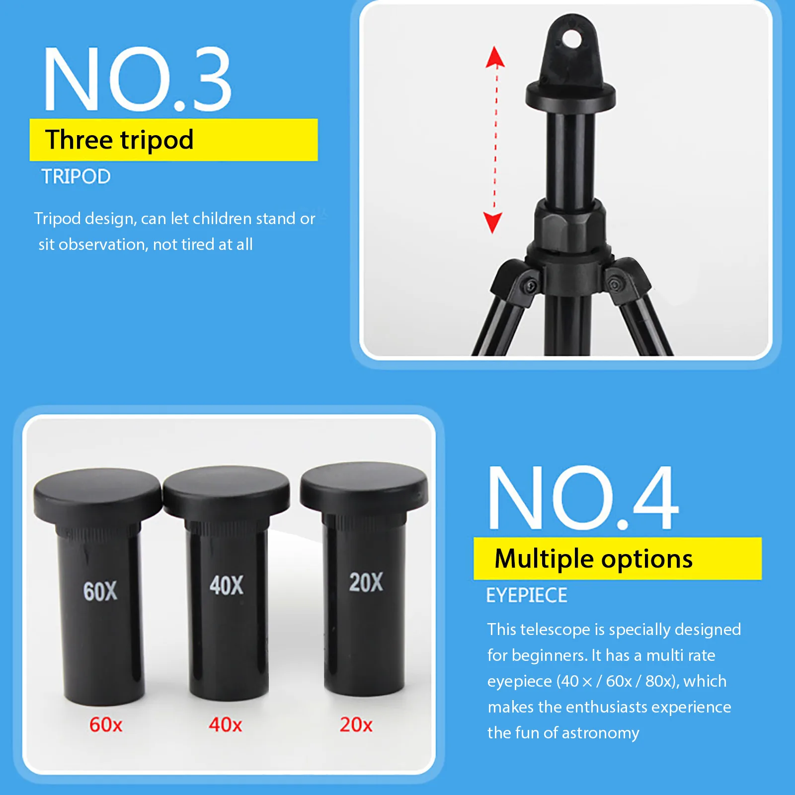 Детский астрономический телескоп с портативным штативом развивающая игрушка