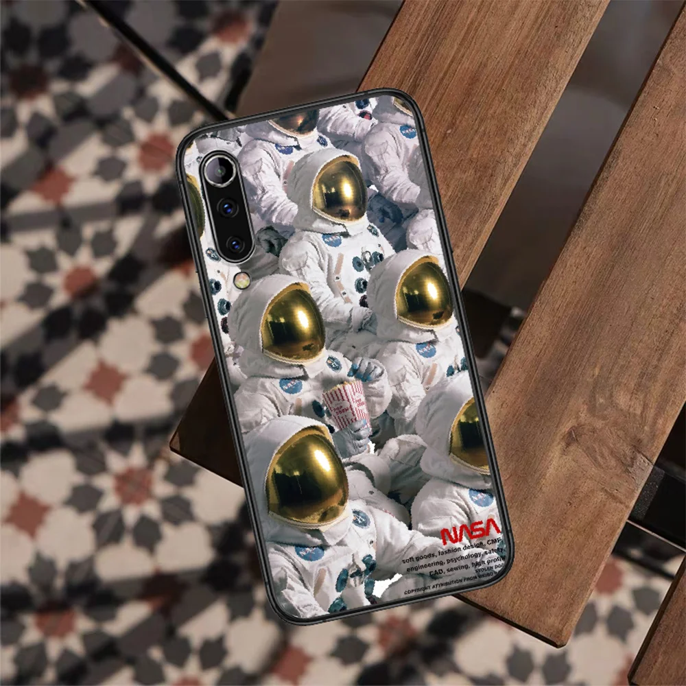 

Aerospace Nasas Phone Case For XIAOMI MI 8 9 SE Note 10 T Lite Pro Max 2 POCO X A 3 black Back Fashion Coque Pretty Bumper Trend