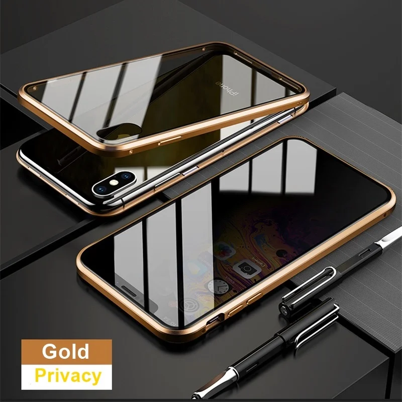 Магнитный чехол Tongdaytech для Iphone XS, XR, X, 6s, 6, 7, 8 Plus, 11 Pro, максимальный магнит, металлическая крышка из закаленного стекла, 360, чехол s