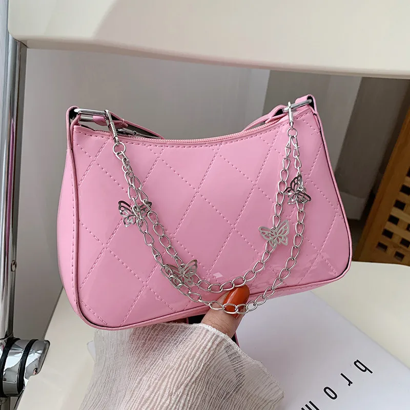 

Thick Chain Portable Bag Female 2021 New Baguette Alar Phone Bag Fashion Hand The Bill Of Lading Shoulder His Parcel