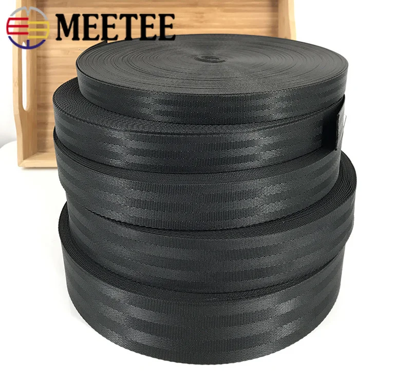 Meetee 5 метров 25-50 мм полиэстер нейлон тесьма лента DIY Руководство безопасности ребенка сиденье рюкзак ПЭТ ремень-лента ремесла материал RD003