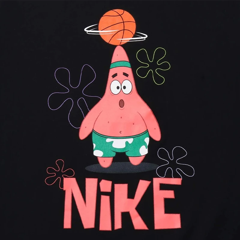 Оригинальный Новое поступление NIKE AS KI M NK сухой Тройник SPNGBOB PAT мужские футболки с