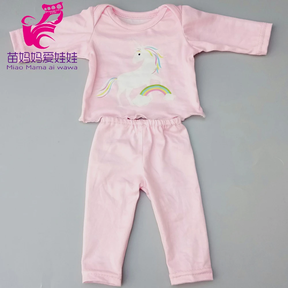 Одежда для куклы 43 см одежда новорожденных единорог американских кукол 18 дюймов