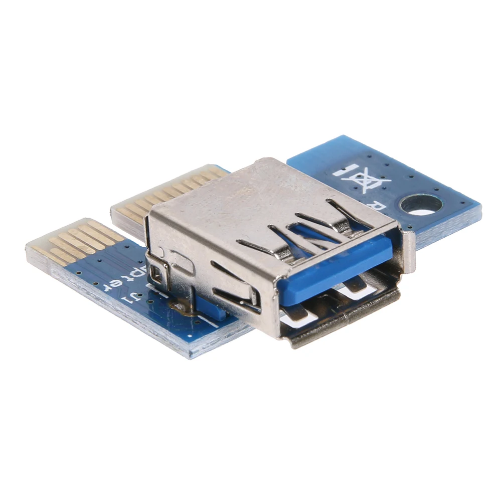 новый pci e usb 30 pci e express 1x to16x extender riser карта адапте