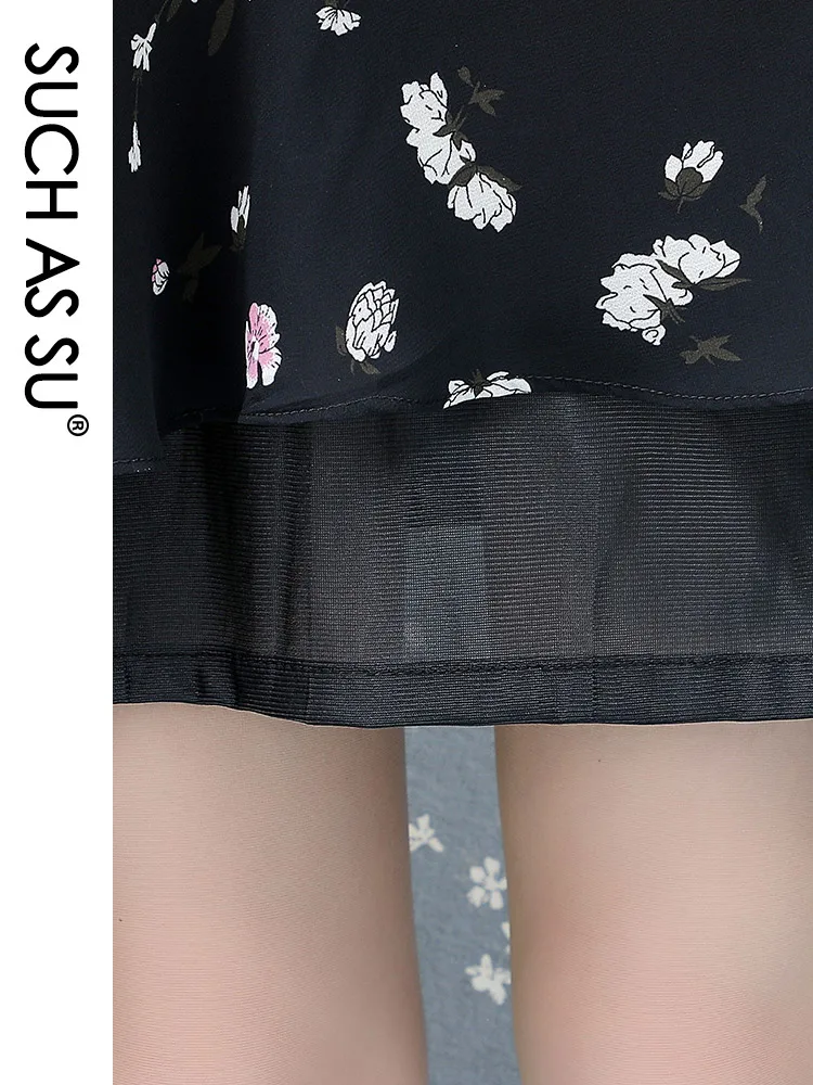 Женская шифоновая юбка-макси с высокой талией и оборками | одежда