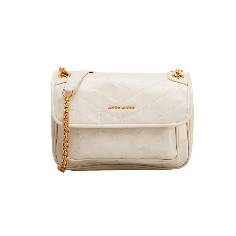 

FALL/WINTER 2021 fashionable lock-buckle square sewing hand-held single shoulder messenger bag