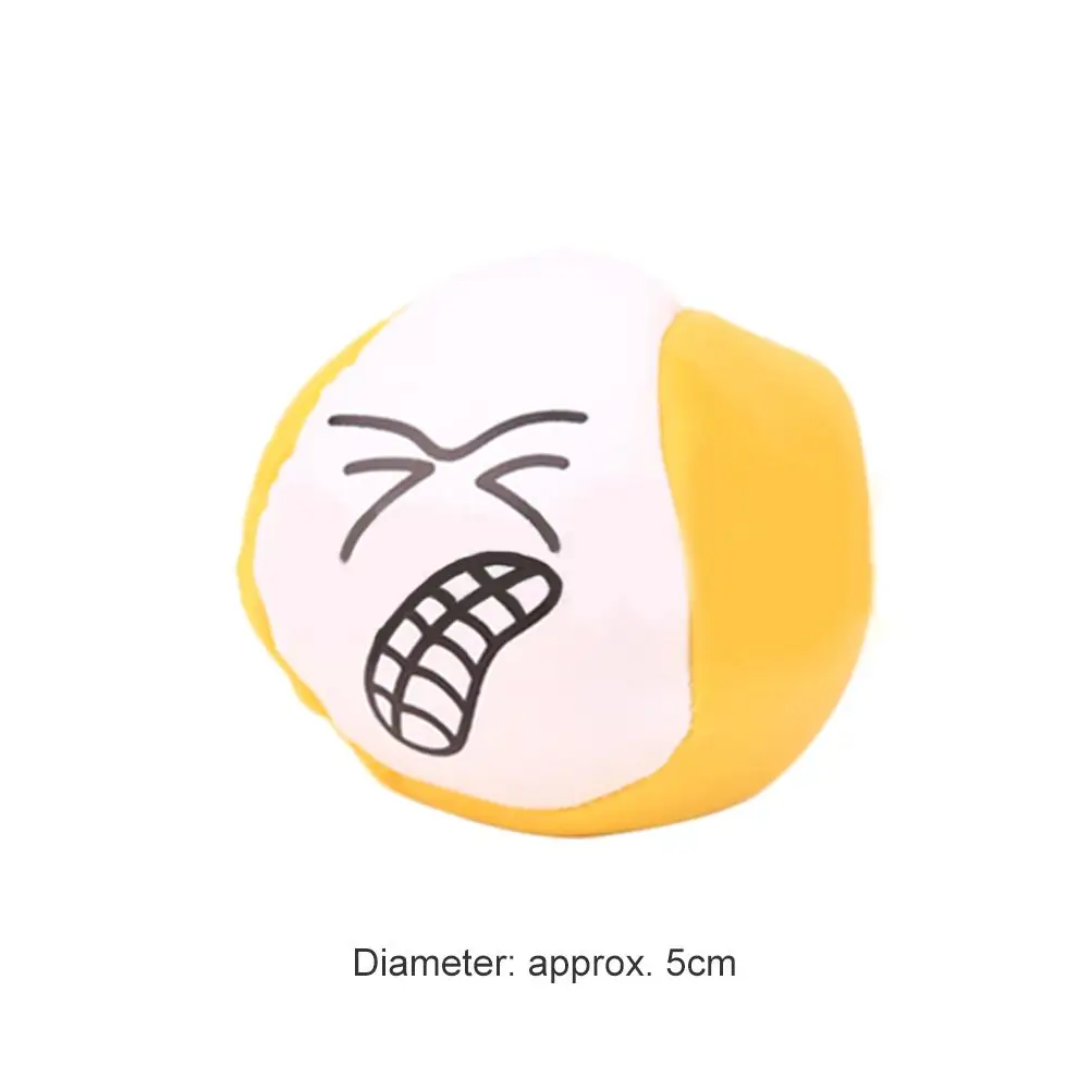 

Durable Juggling Ball Classic Delicate Cartoon Smile Face Juggling Ball PU Leather Bean Bag Kids Interactive Game Toys