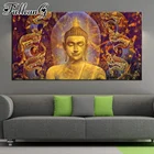 Полноразмернаякруглая Алмазная картина FULLCANG 5d сделай сам, большая Будда и дракон, мозаичная вышивка, религиозные Стразы FC1827