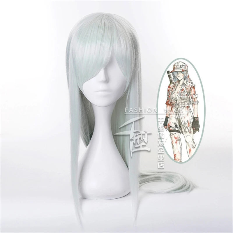 

New Arrival White Blood Cell Wig Cosplay Set Anime Cells At Work! Costume Halloween Costume Adult