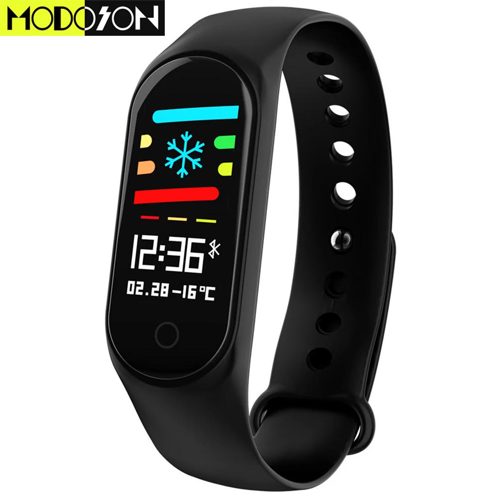 Смарт-браслет MODOSON M5 с поддержкой Bluetooth пульсометром и тонометром | Электроника