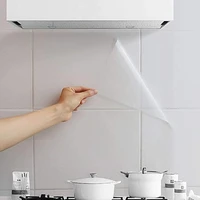 kitchen oil proof wall sticker clear glossy self adhesive film covering removable protective film shelf drawer liner 13510m