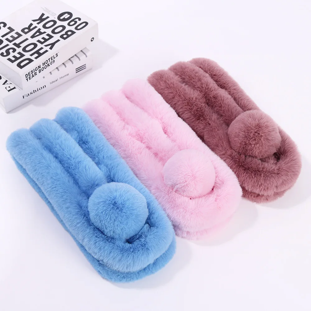 73 см 2019 Новый Модный зимний шарф из искусственного меха кролика для женщин